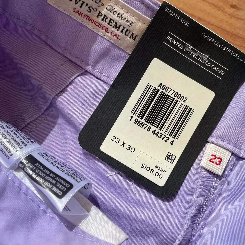Firm. Levi Strauss CO Women's Purple Rose Cargo Pants. RARE. Ret was$108. - Picture 5 of 10